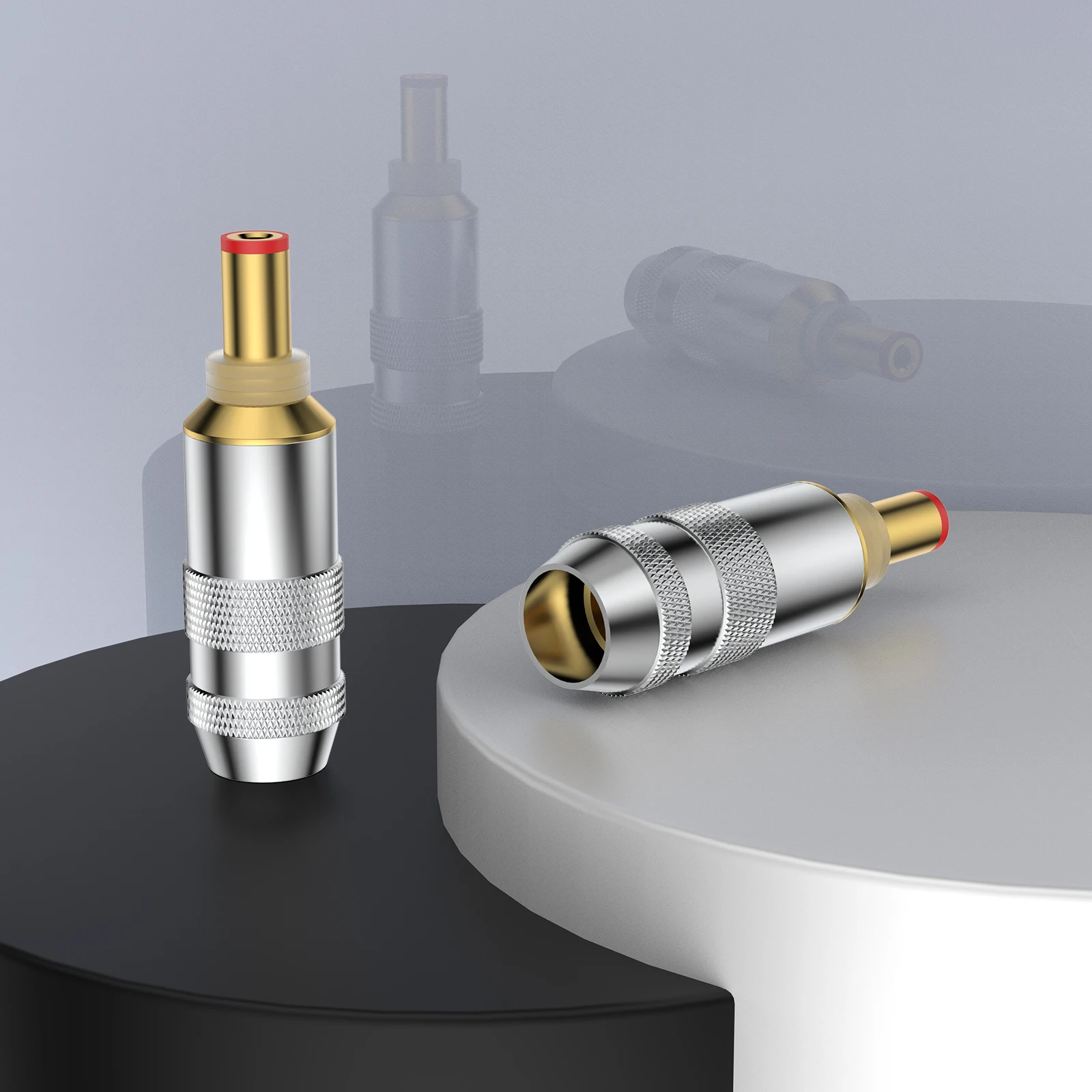 Nowe pozłacane 24-karatowym złotem złącze zasilania DC Audiocrast do audio Hi-End klasy HIFI, wtyk DC2.1 DC2.5 DC3.5x1.3mm — zdjęcie 4