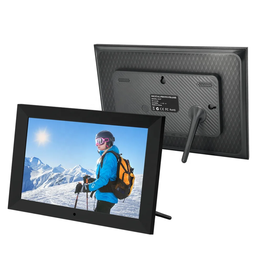 

Новая цифровая фоторамка без Wi-Fi 10 дюймов с пультом ДУ, экран IPS Ultra HD 1280*800, автоматическое поворотное отображение видео и фото