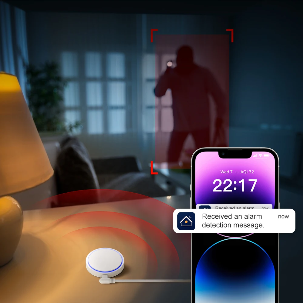 AVATTO 투야 WiFi 인체감지 센서 24G 밀리미터파 레이더 PIR 동작 감지 센서 도난 경보기 알렉사 구글 홈용