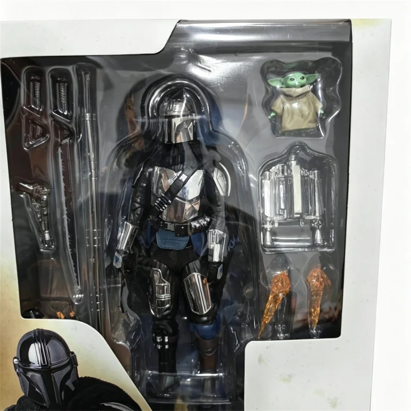 MAFEX 256 The Mandalorian Glogu Actionfigur Star Wars Mandalorian Figuren 6 Zoll Galvanisierte Version Plating Edition Auf Lager – Detail 7