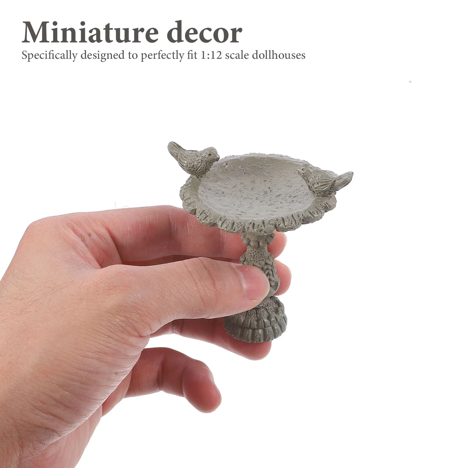 Fourniture d'accessoires de jardin, échelle 1:12, mini maison, piscine, nickel é d'oiseaux, micro décor paysager