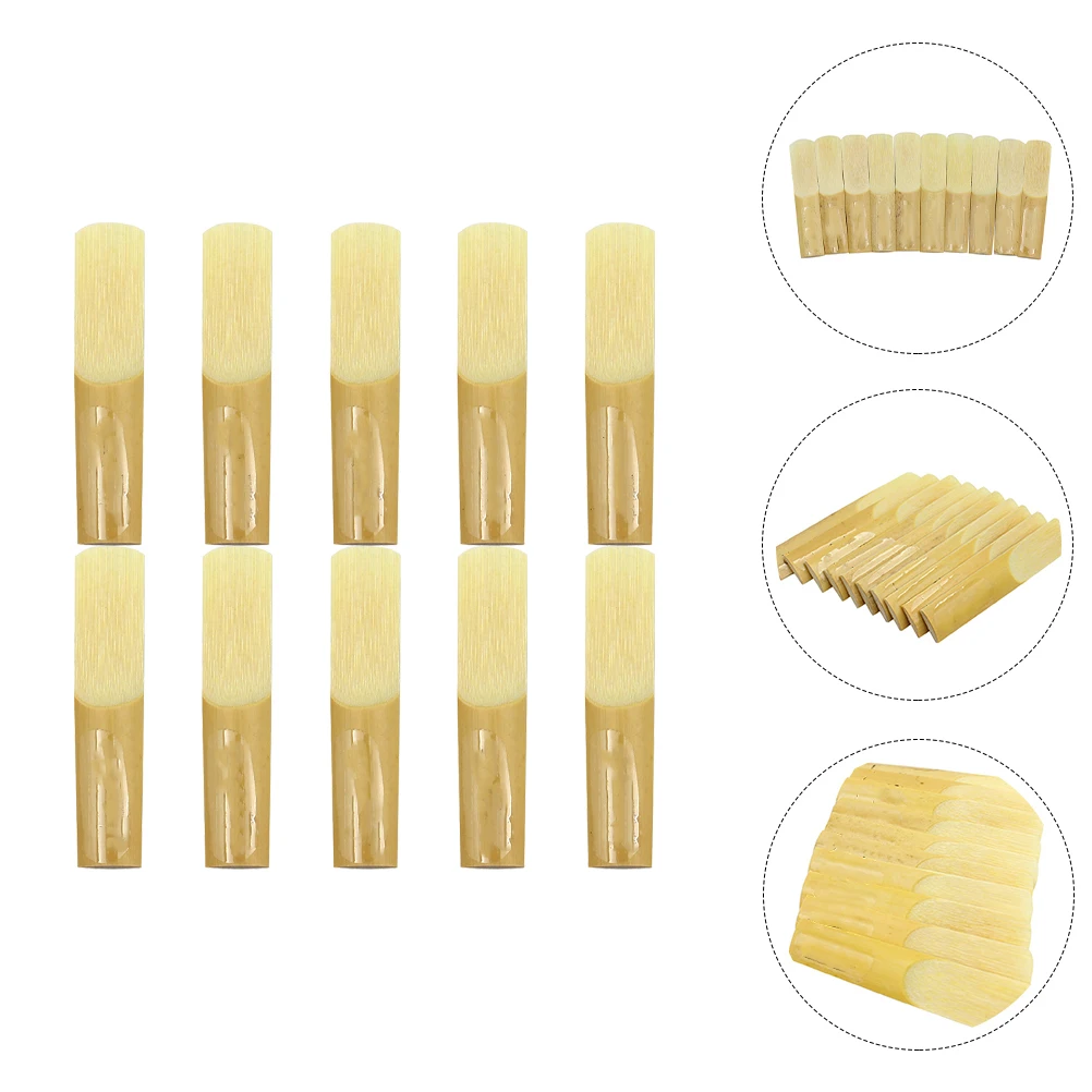 

10Pcs Tenor Saxophone Reeds Professional Grade Replacement Reeds for Saxophone Mellow Sound Fine Texture Reliable Performance