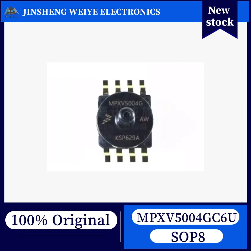 (1/5 piece) 100% New MPXV5004GC6U MPXV5004G SOP8 Low-Range High-Precision Gauge Pressure Sensor, In Stock, Original Chipset