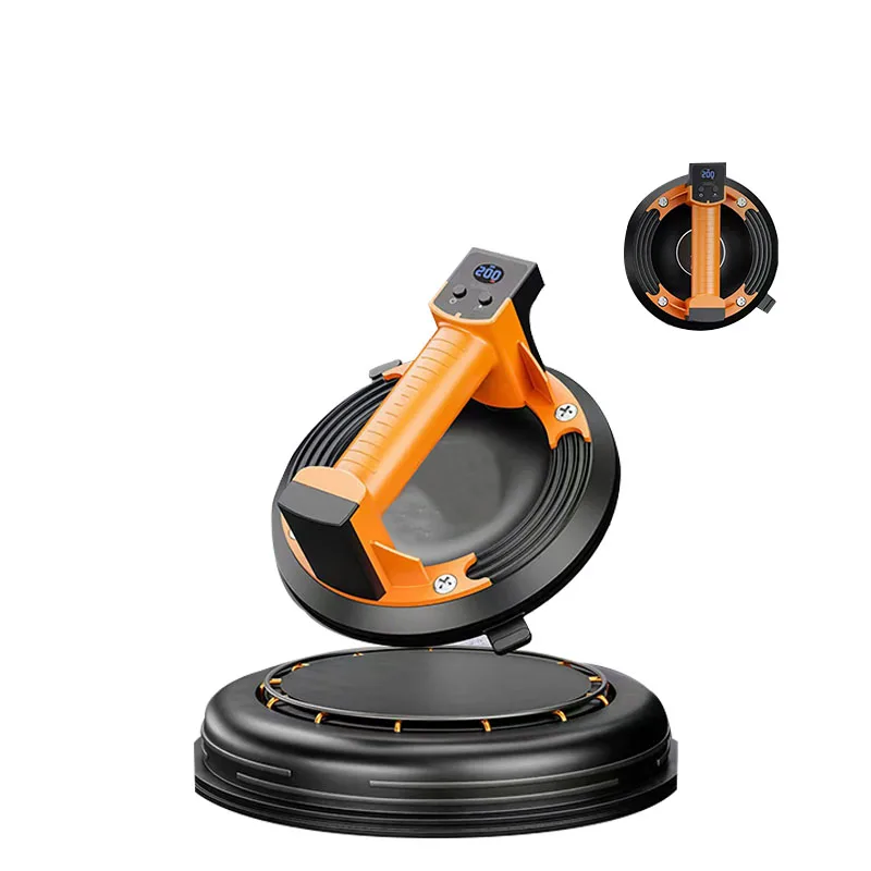 Electric Vacuum Suction Cup 200KG Load Brushless Tile Glass Lifter with Digital Display for Marble Slab Window Installation
