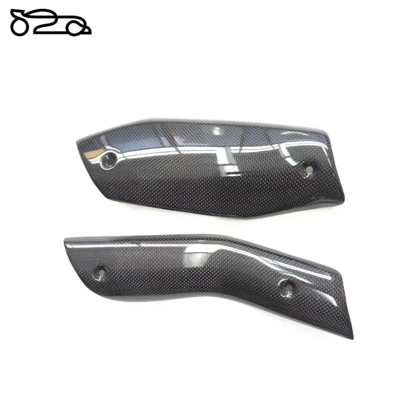 Glossy Carbon Fiber Exhaust Heat Shield Motorcycle Parts For KTM 690 SMC/R 690 ENDURO/R