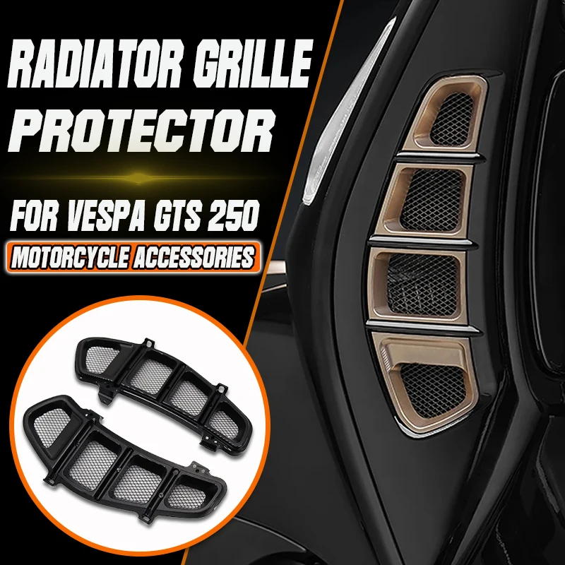 

New Motorcycles Radiator Grille Guard Cover Compartment Air Inler Grlds For VESPA GTS250 GTS 250 GTS 300 GTS300 2013 - 2020 2019