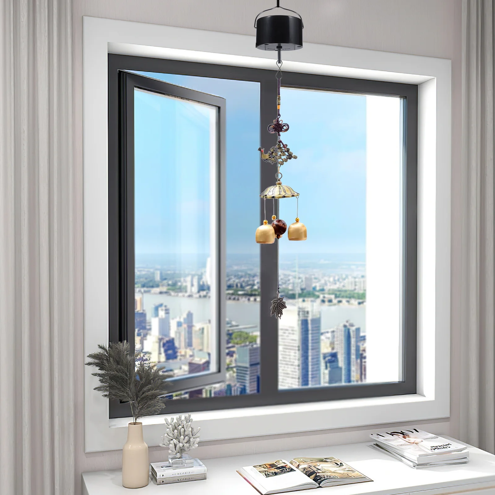 

Rotating Wind Spinner Motor for Wind Chime Hanging Decoration Garden Bell Moving Ornament Indoor Outdoor Display Unit