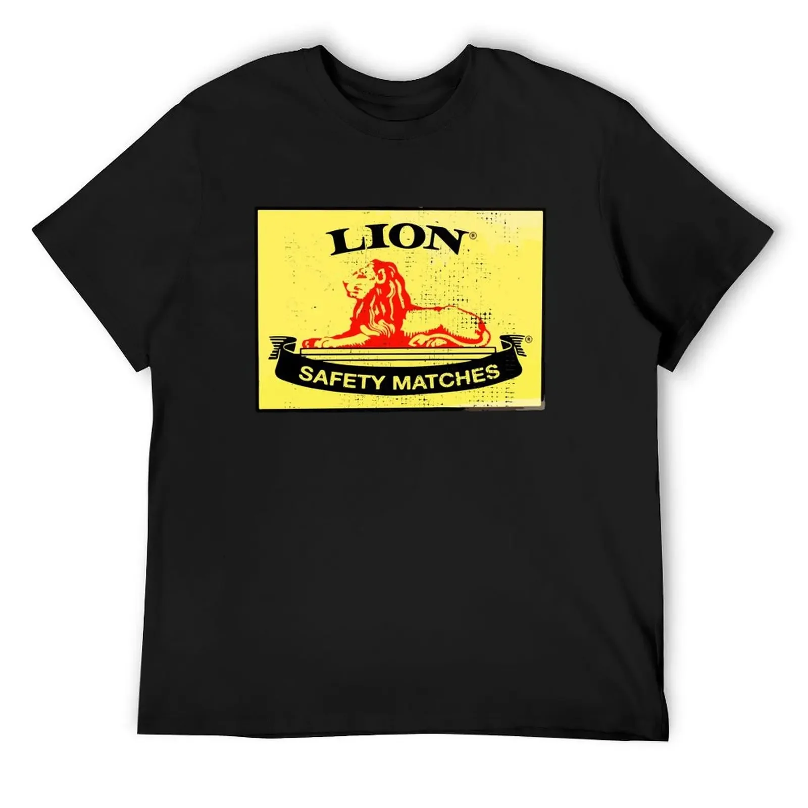 Lion Safety Matches Distressed T-Shirt man t shirt shirts graphic tee oversized t shirts for men