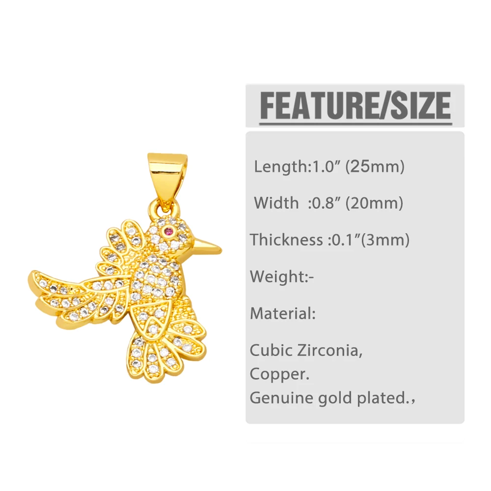 OCESRIO Trendy Big Virgin Mary With Cross Pendant For Necklace Copper Gold Plated Bird Butterfly Jewelry Making Supplies Pdta954