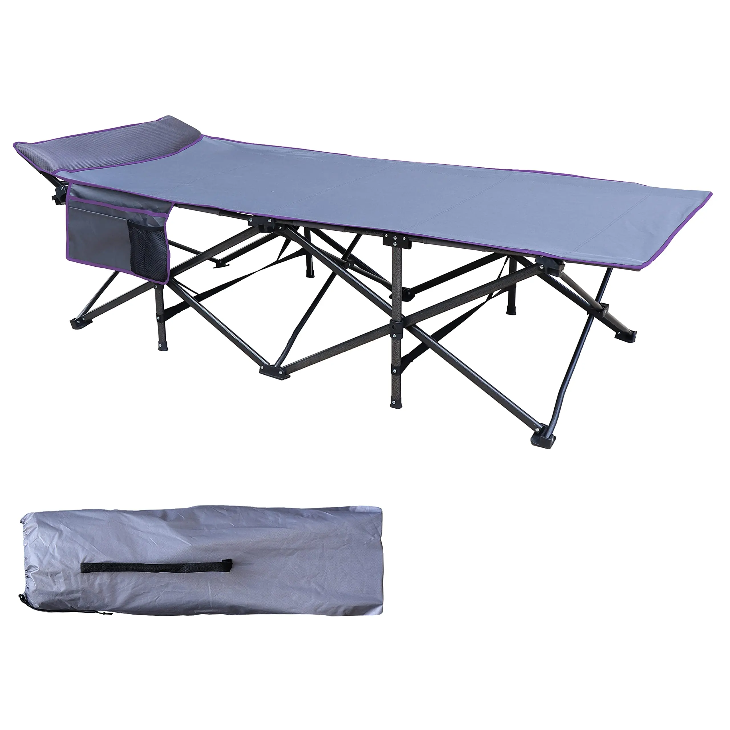 

Ultralight Compact Travel Aluminum Camping Cot Adjustable Height Sleeping Cot Folding Camping Bed