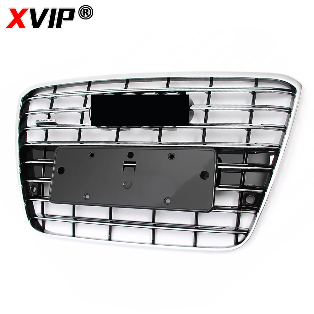 High Quality ABS Chrome Black Front Bumper Grille For Audi A8D4 2010-2014 Front Bumper Grille Radiator Grilles