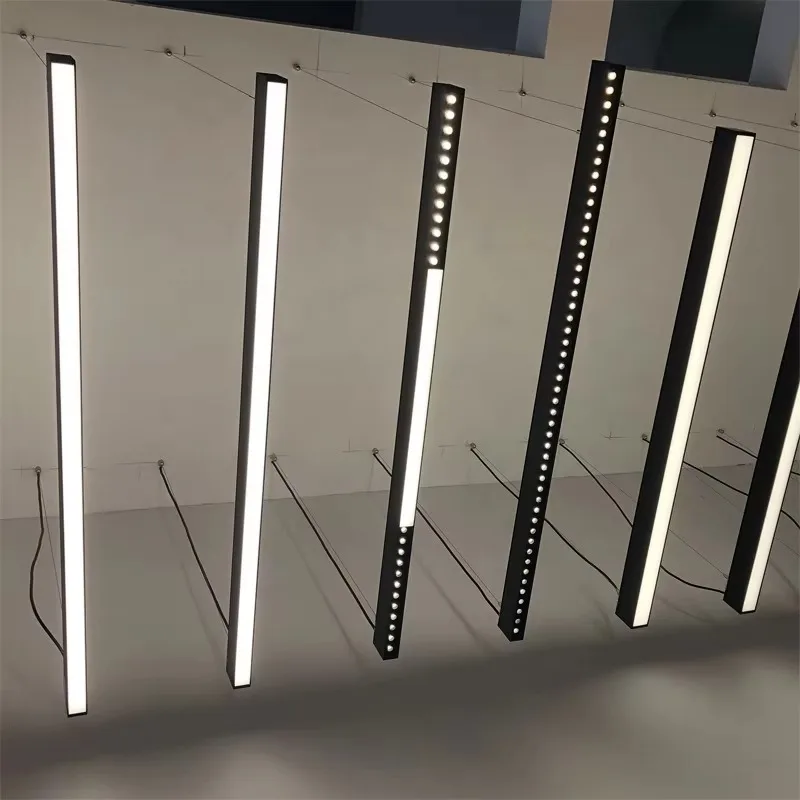 40W 1200mm LED Linear Pendant Light 4ft Chandelier Aluminum 3000K 4000K Office Hotel Use
