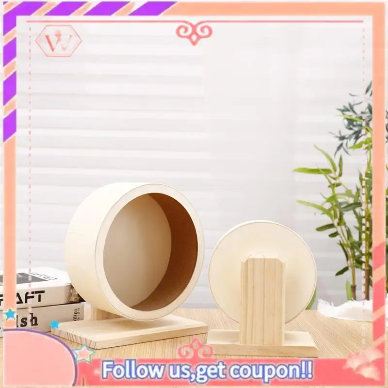 AT84-Hamster roue de course en bois ceinture Support rouleau support de course fournitures pour animaux de compagnie