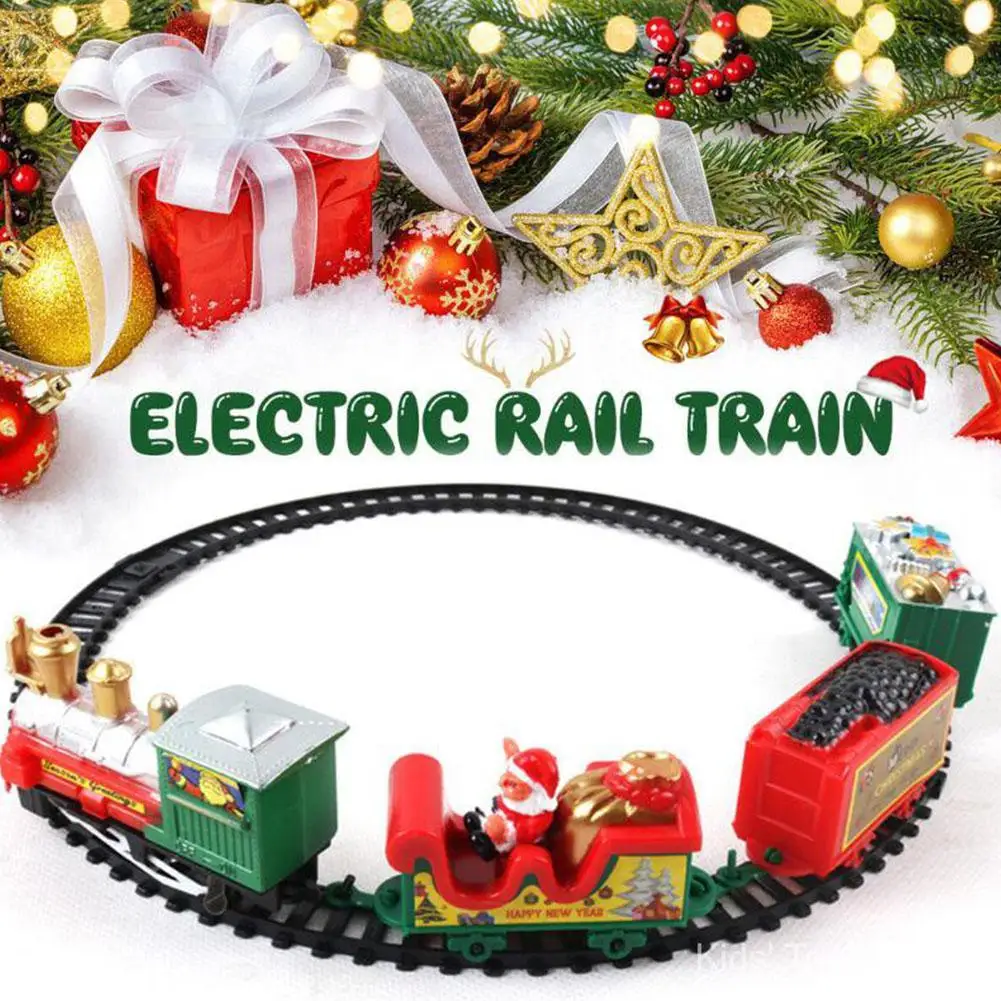 

Mini Santa Claus Rail Car Toys Electric Train Set Creative Decor Christmas Tree Train Gift Educational Toy For Children Gift