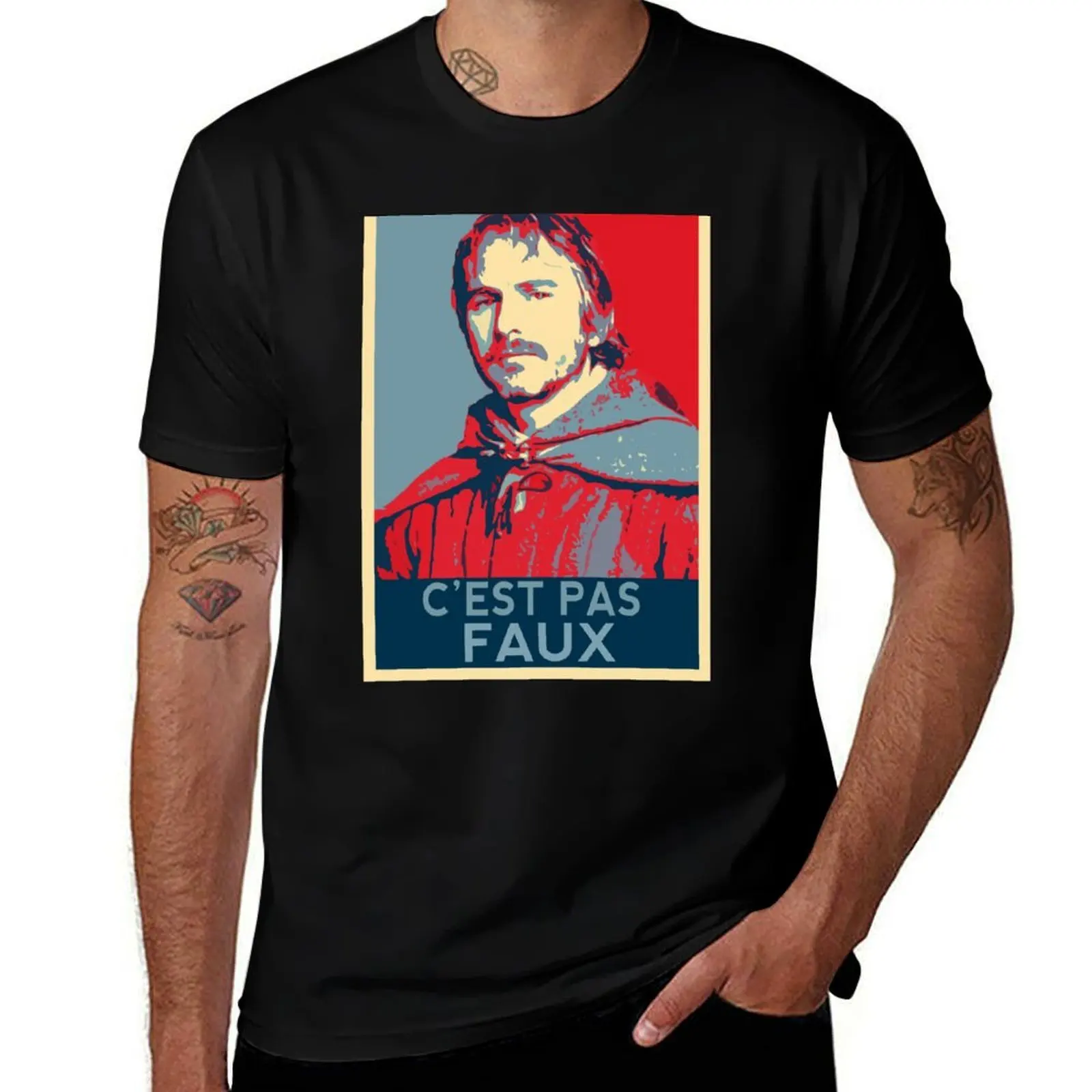 

Kaamelott - Perceval Hope Style - C'est pas faux T-Shirt Festival Casual Short Sleeve