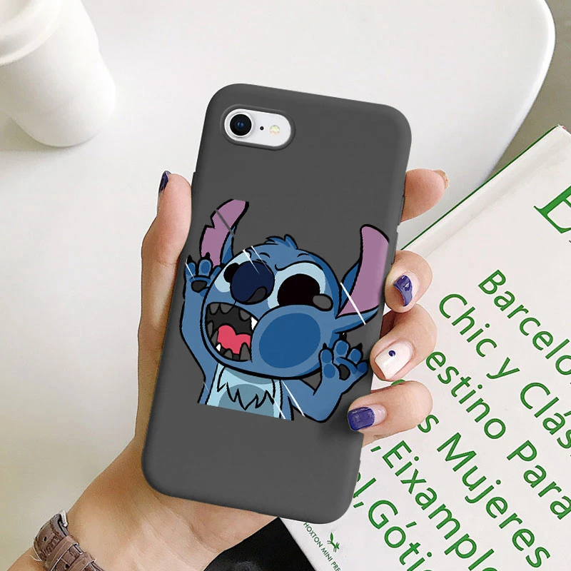 Stitch Case dla iphone 7 8 Plus SE 2020 pokrowiec ochronny Anime Cartoon miękkiego silikonu Funda dla iphone 7 Plus 8 Plus 7 + SE2020 torba