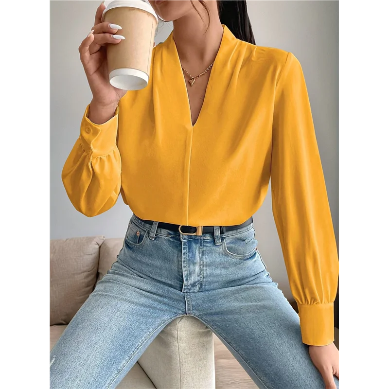 

ABRT-Womens Tops Trendy 2025 Long Sleeve Shirts Blouses Dressy Casual Spring Summer Business Outfits