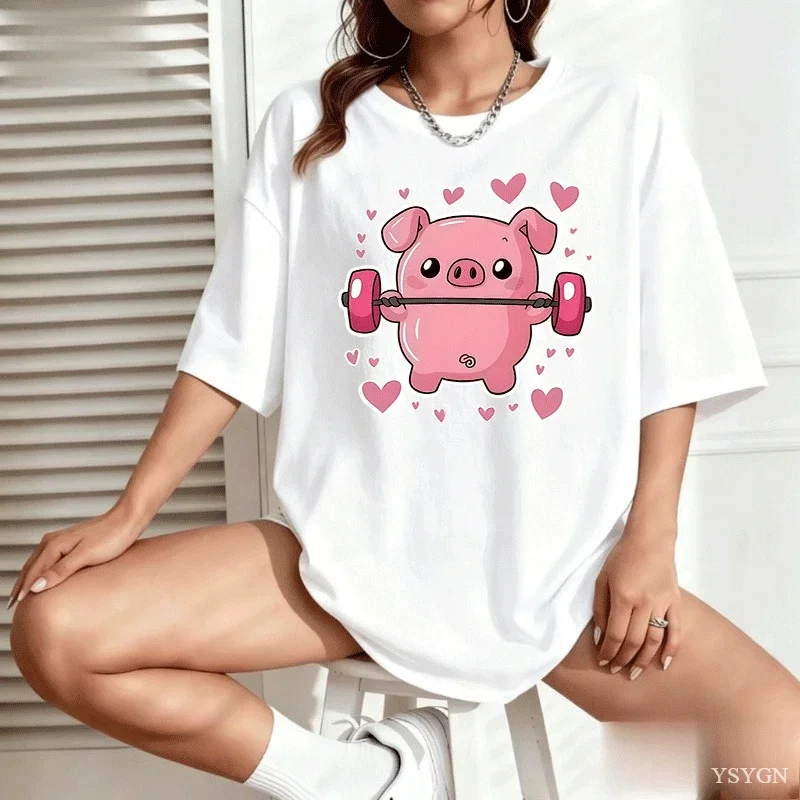 Women's Cotton T-shirt with Arm Niche Design Printed Summer New Roosevelt Slim Fit Fashionable Top Cotton Shirt Y2K Clothing