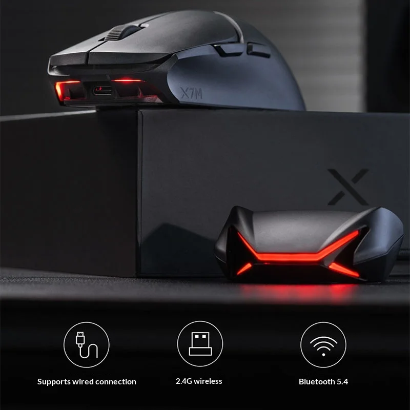 MSI X7M Wireless Tri-mode Dual 8K Polling Rate Lightweight Ergonomic E-sports Game Mouse PAW3950 Lightweight CS FPS Accessories