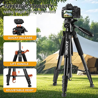 Zomei 187cm/73.6in Panorama Professional Camera Tripod for Canon Nikon Video Horizontal Shooting Phone Stand for Photography