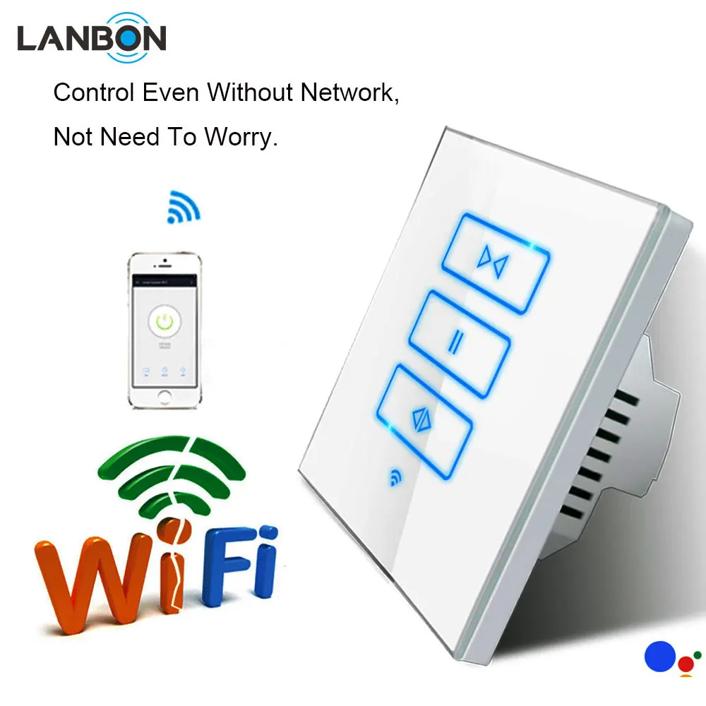 WiFi制御スマートホーム窓カーテン壁スイッチ電話リモートコントロールワイヤレスローラーシャッタータッチスイッチ