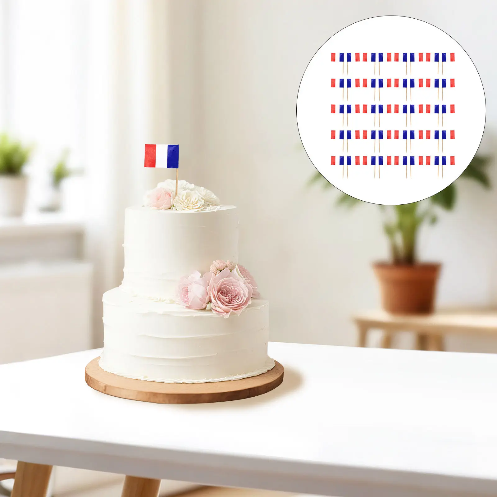 200 pcs National Flag Cocktail Toppers – Decorative Fruit Toothpicks for Parties, Beach, Bar & Holiday Decor