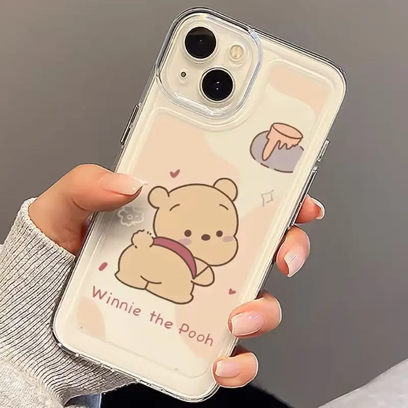 Disney Winnie The Pooh Uplift The Ass Phone Case For iPhone 15 14 13 12 11 Pro Max XS Max XR 7 8 Plus Y2K Soft Naughty Cover