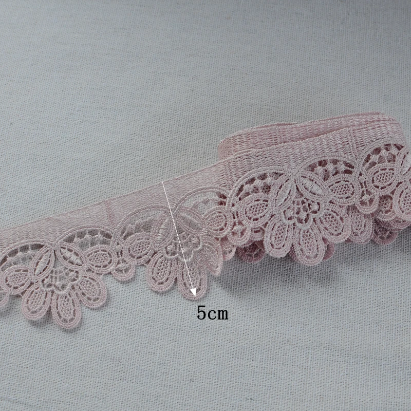 1Meter 5cm wide Camel Embroidered Lace Fabric Lace Trim Ribbon Handmade DIY Garment Sewing Supplies Craft For Costume Decoration