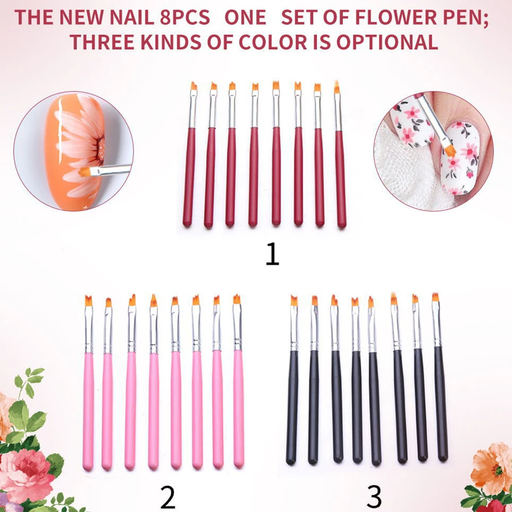 

Art Pen Brush Nail Painting Tool Durable Lightweight Long Handle Easy Use Nail Art Accessories Supplies For Professional