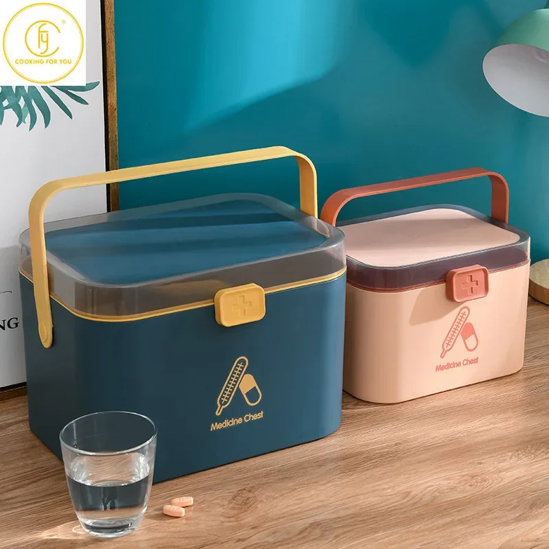 Multifunction Medicine Cosmetics Plastic Storage Boxs Household Desktop Sundries Containers Snacks Make Up Storage Organization