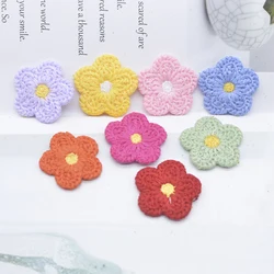 40Pcs 0.99inch Flower Applique for DIY Clothes Hat Shoes Sewing Patches Arts and Crafts Supplies Decor Accessories