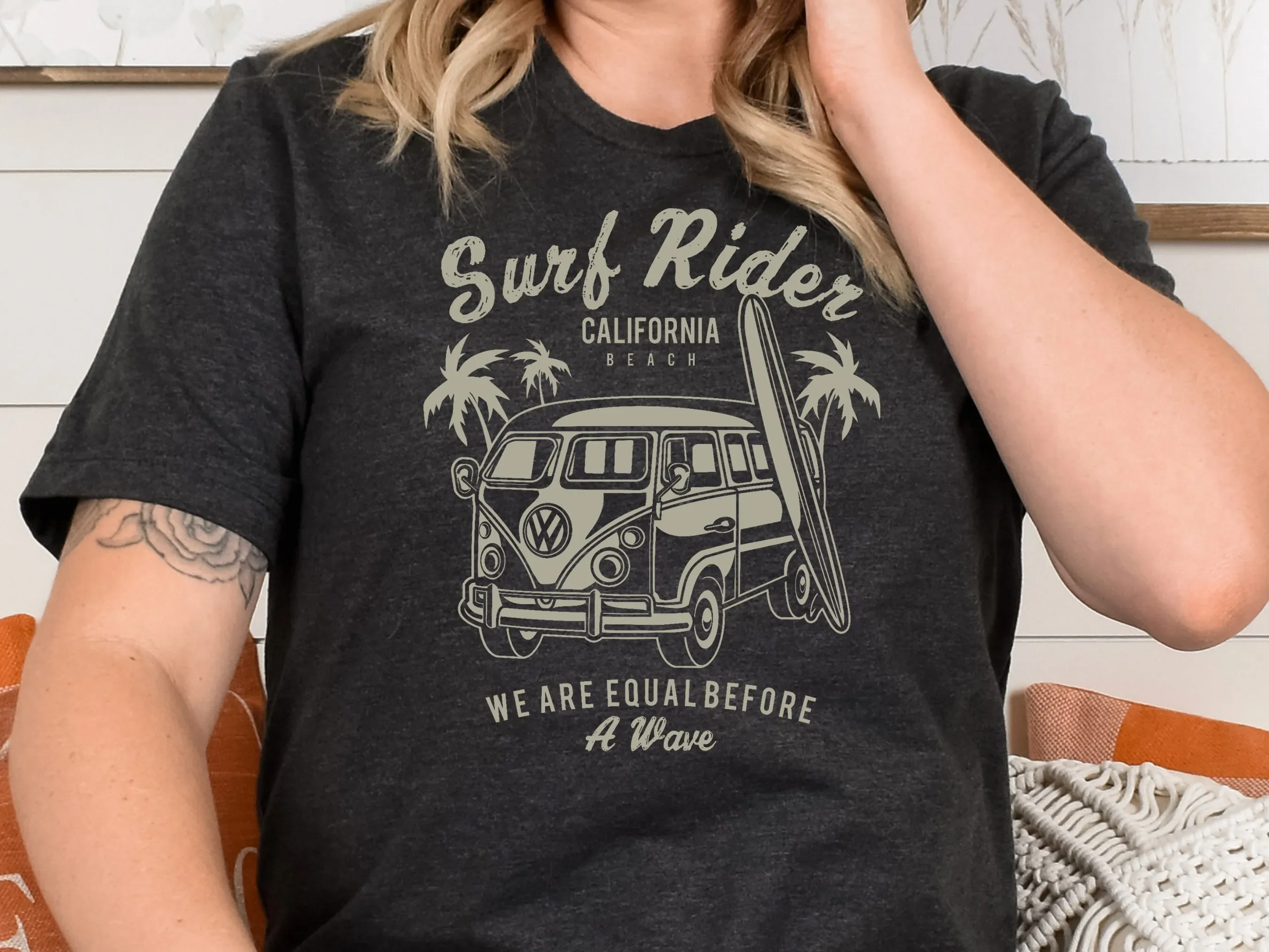 Surf Rider Vintage T Shirt Comfort Colors Style Ride The Wave For Surfer