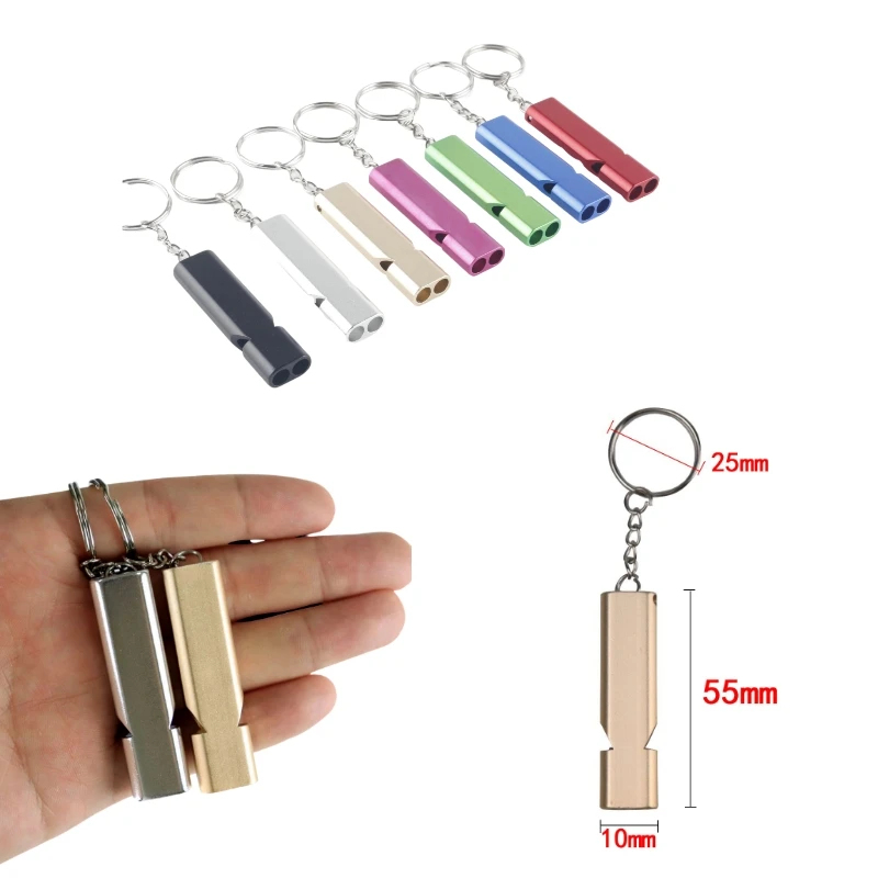 1/5/10pcs Multifunctional Aluminum Emergency Survival Whistle Portable Keychain Outdoor Tools Training Whistle Camping Hiking