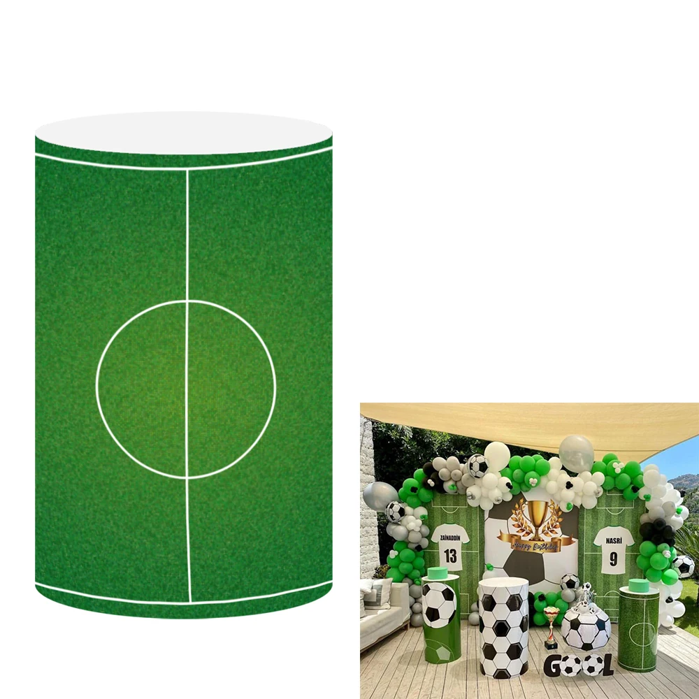 

Чехлы на цилиндры на футбольную тематику для дня рождения, детского душа, вечерние украшения, эластичная ткань, ткань на пьедестале