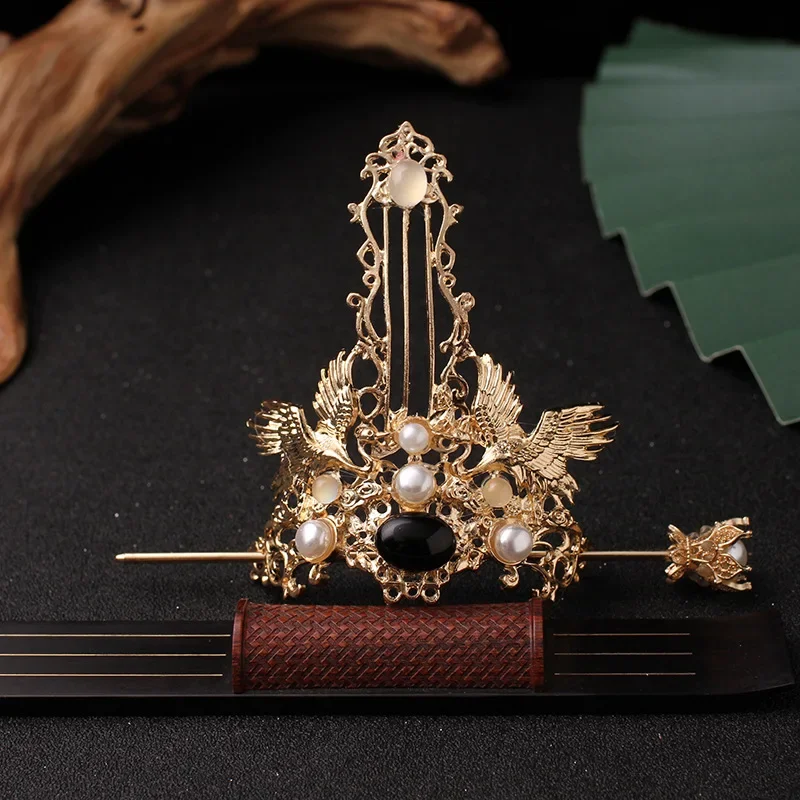 2022 Hair Crown Hanfu Accessories Hairpin Crane Headdress