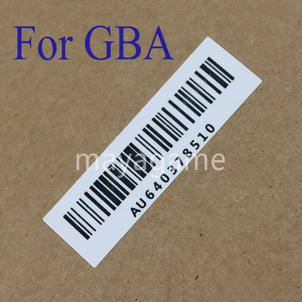 10 peças para game boy advance gba substituição número de série etiqueta traseira adesivo