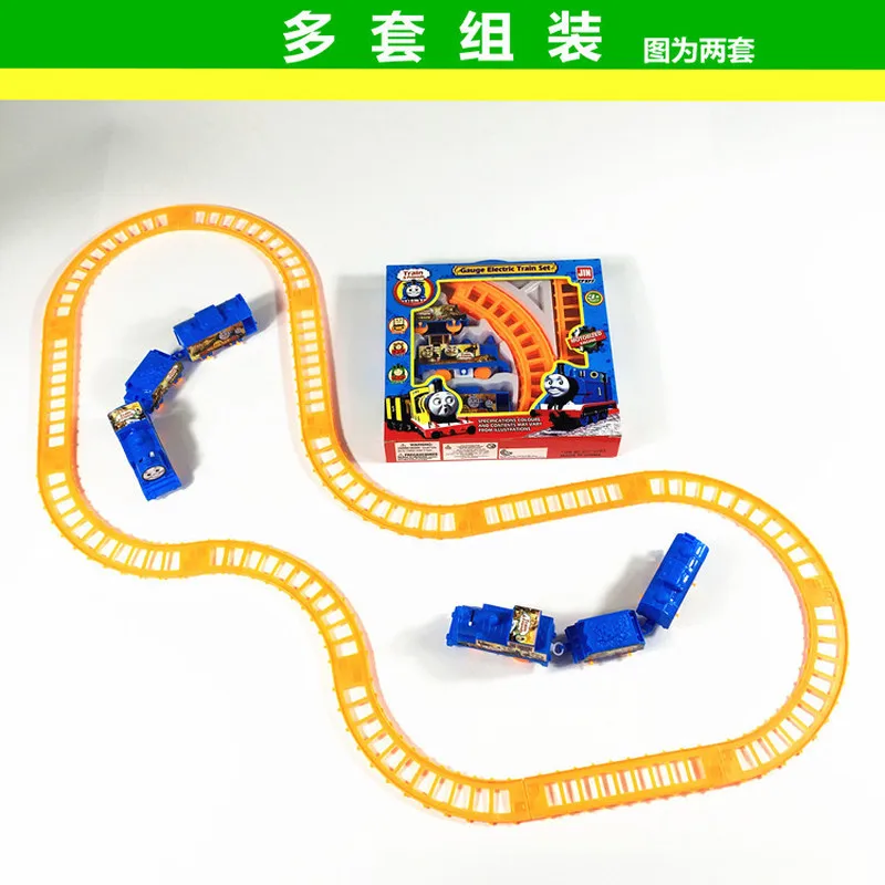 Zestaw kolejowy DIY, mały pociąg, zabawka elektryczna do samodzielnego montażu, transformujący się w robota, elektryczna kolej z wieloma wagonesami, prezent.