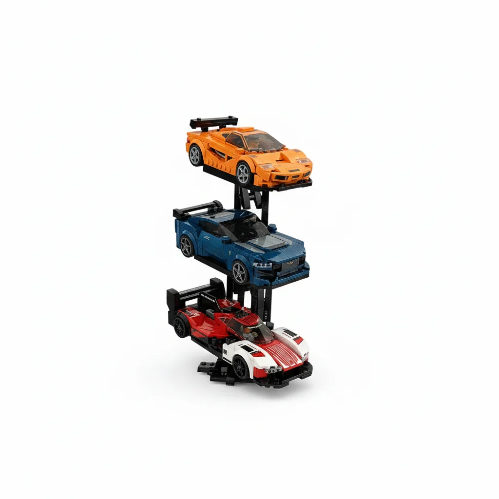 Série de velocidade moc xl expositor base corrida cidade garagem exposição 3385 65634 bloco construção brinquedo diy crianças presente aniversário título