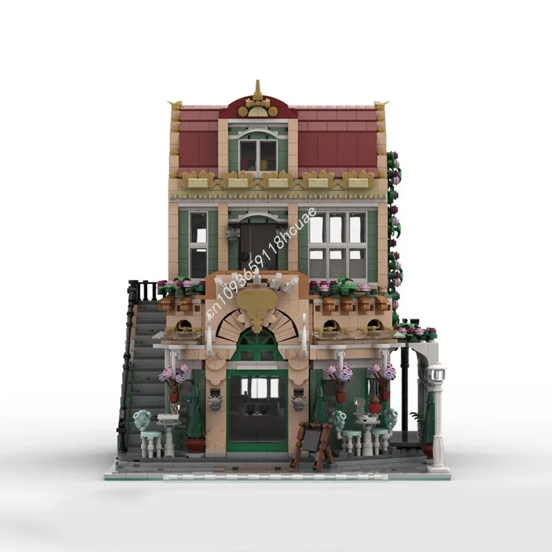 2720 elementów MOC Caf Fleur Zestaw Modyfikacyjny Model Modułowy Klocki Prezent Świąteczny Zabawka Konstrukcyjna Pomysł na Prezent Urodzinowy dla Dzieci