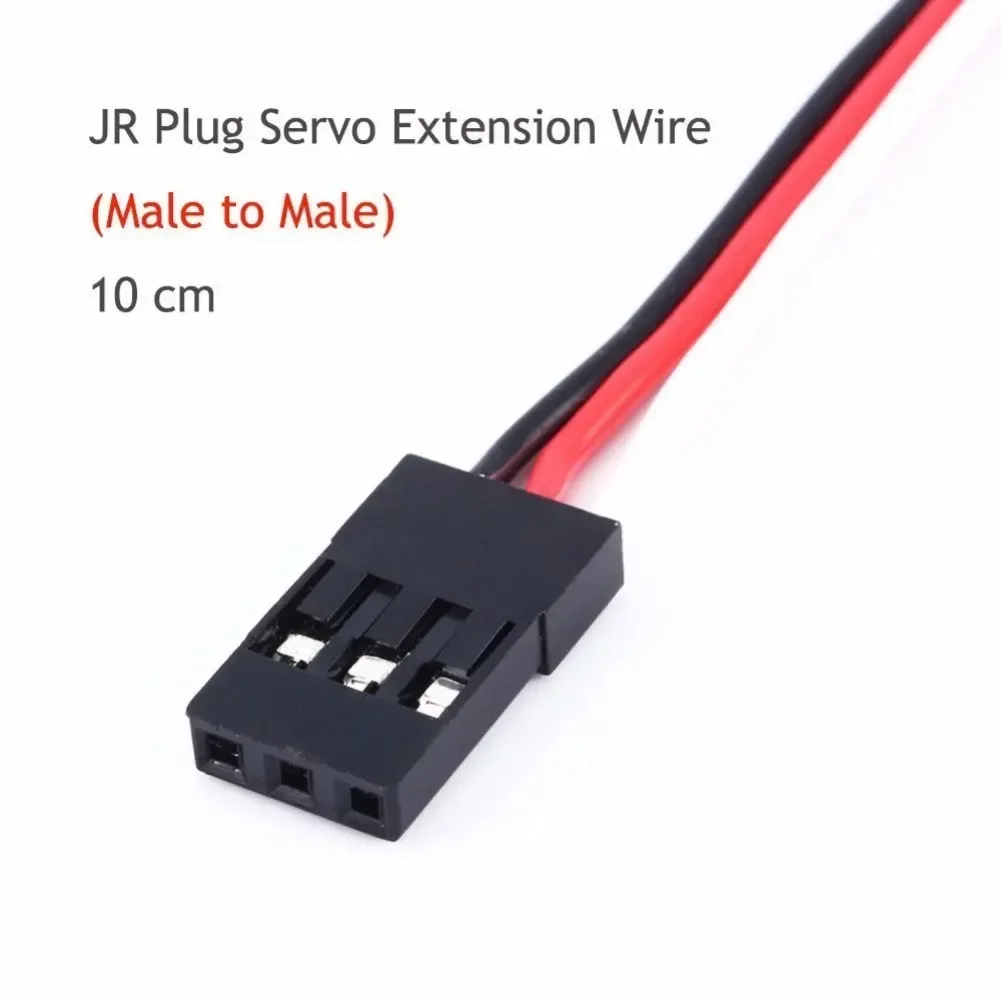 5/10 Uds Cable de extensión Servo Cable macho a macho enchufe JR 10cm 3,93 pulgadas Cable de 3 pines para FUTABA RC avión coche barco