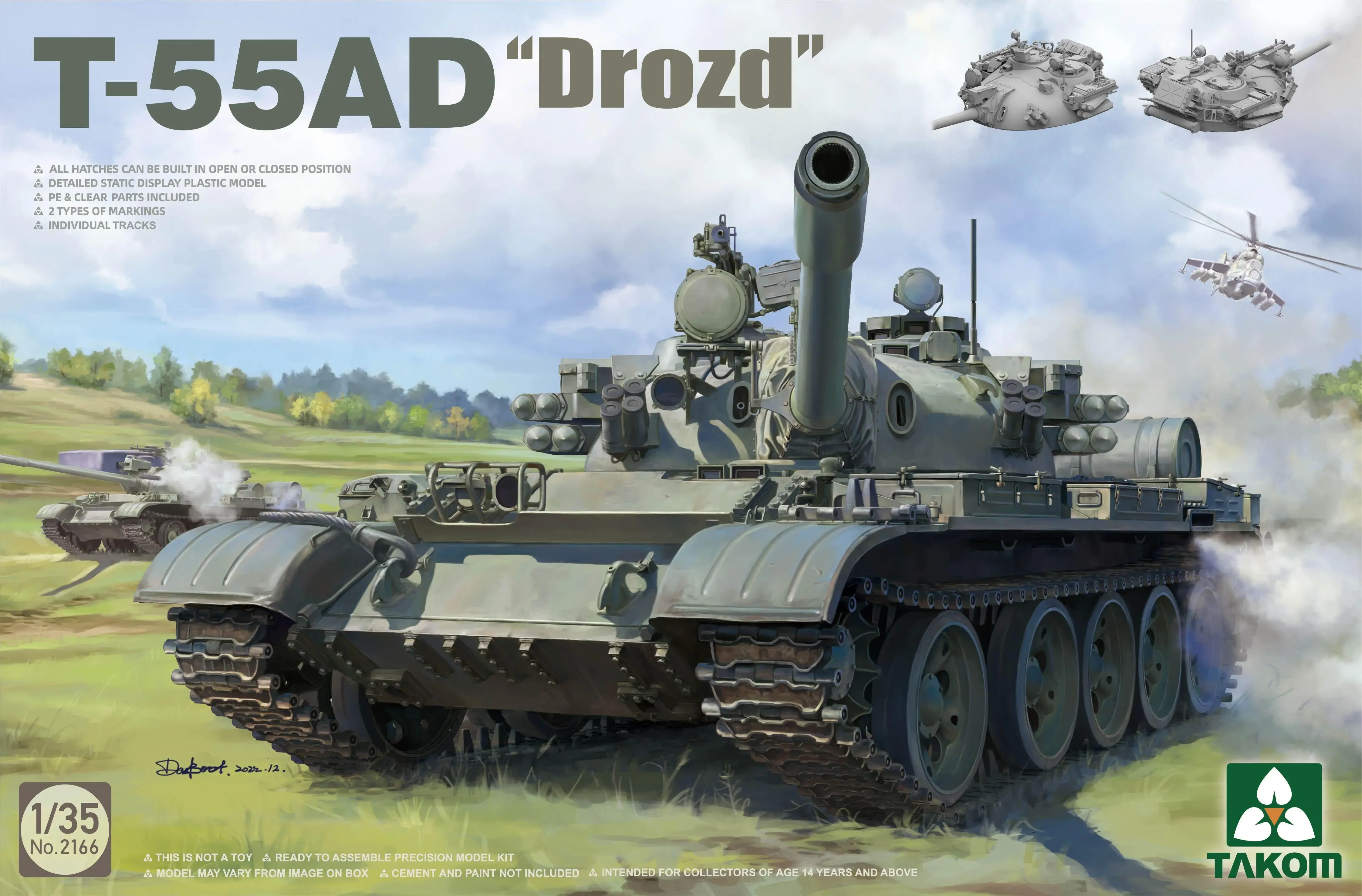 

Набор моделей Takom 2166, масштаб "1/35 T-55AD "Drozd"