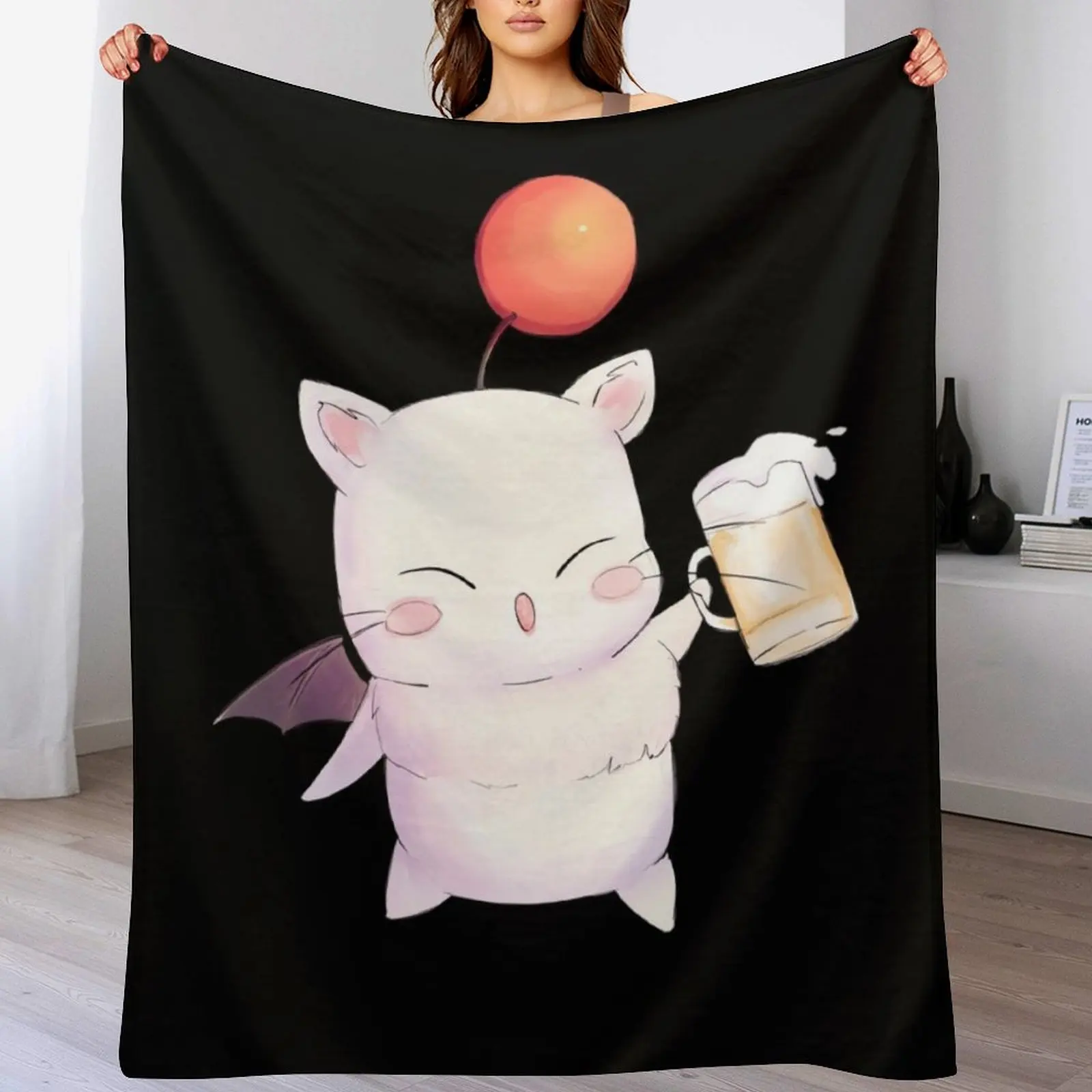 

Moogle\t Throw Blanket Long Lasting Soft Plush Blanket for Daily Use