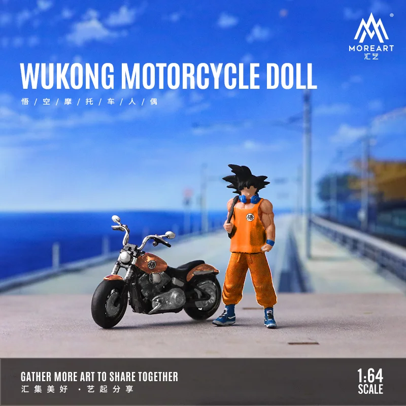 Więcej sztuki w skali 1:64 WUKONG MOTORCYCLE LOLL Wyświetlacz i kolekcja oraz prezent