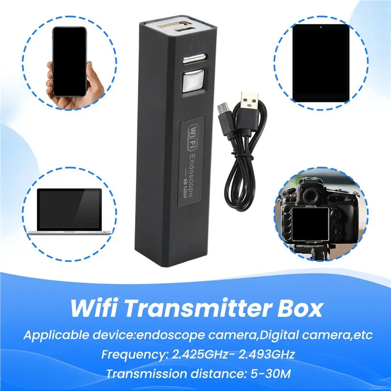 AA08-Wifi Transmitter Box For USB Endoscope Camera Support IOS Android PC Wifi Endoscope