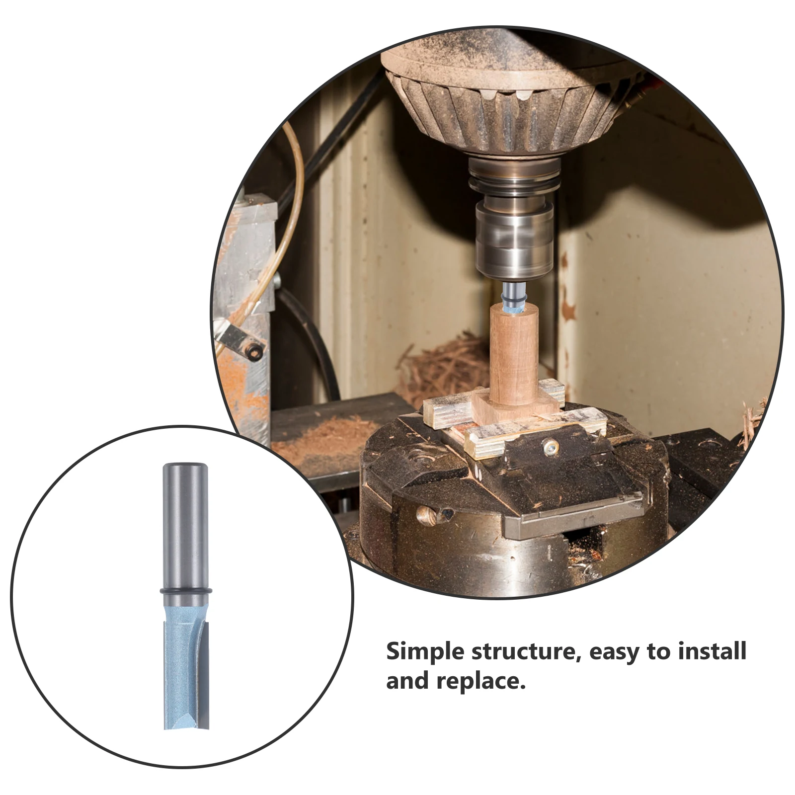 

Straight Double Flute Router Bit Milling Cutter High Strength Steel Bit for Groove Cutting Plywood Wood Applications