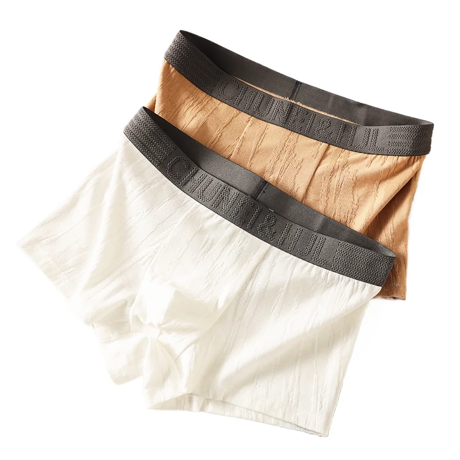 New Cotton Men's Underwear Solid Color Mid-waist Men's Large Size Breathable Men's Boxers Men Undepants Mens Panties