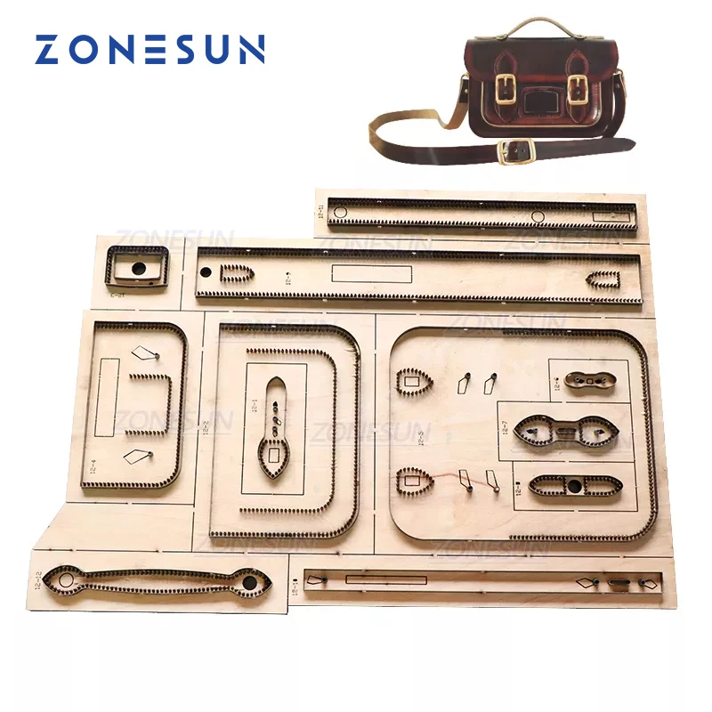 

ZONESUN Shoulder Bag Leather Cutting Die Custom Cross-body bag Punching Tool Bag Steel Rule Die Small Wallet Cutter Die Cuts