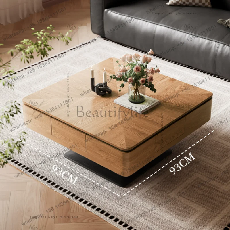 Modern Minimalist Mahjong Table Nordic Solid Wood Multifunctional Lifting Automatic Mahjong Machine Home Furniture Muebles FYMT