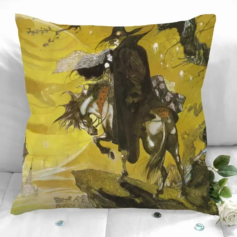 Vampire Hunter D Pillow Cover Bedroom Home Office Decorative Pillowcase Square Zipper Pillow Cases Satin Soft