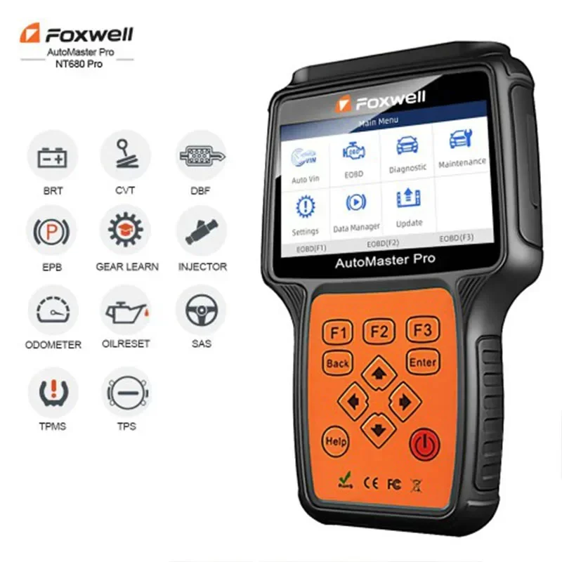 Foxwell nt680 pro  All Systems Diagnostic Scanner with Oil Light/Service Reset+EPB Functions PK NT624 NT644 Pro